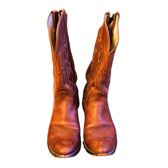 JUSTIN | Men's Buck Western Cowboy Boots 9.5D Unisex Rodeo Cowgirl Boho Made USA - Picture 4 of 8